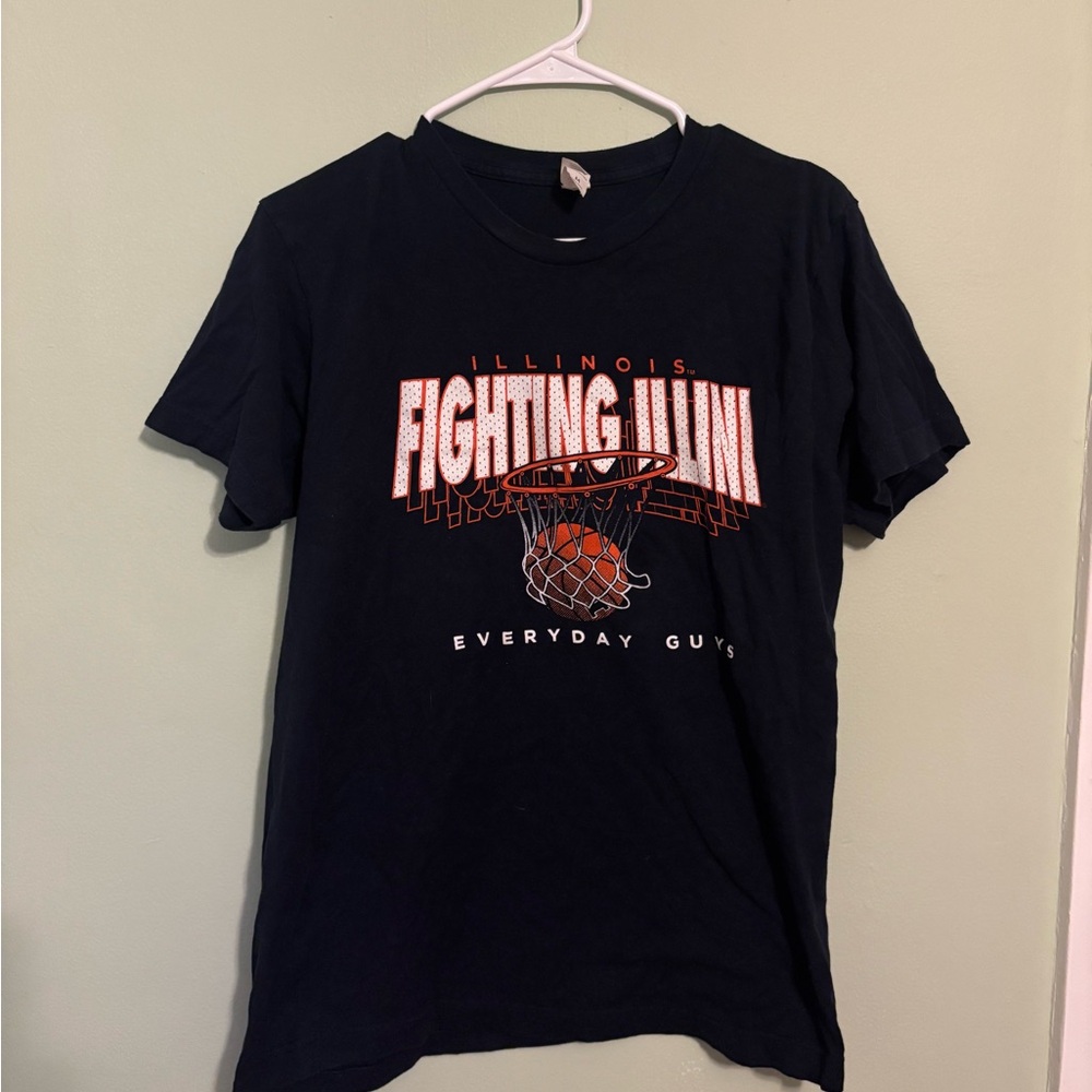 Tultex Black Illinois Fighting Illini Tee